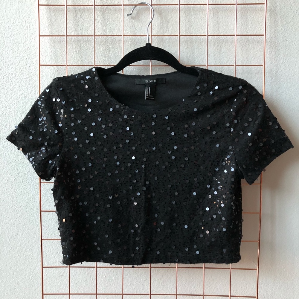 Forever 21 | Super Sequined Crop Top